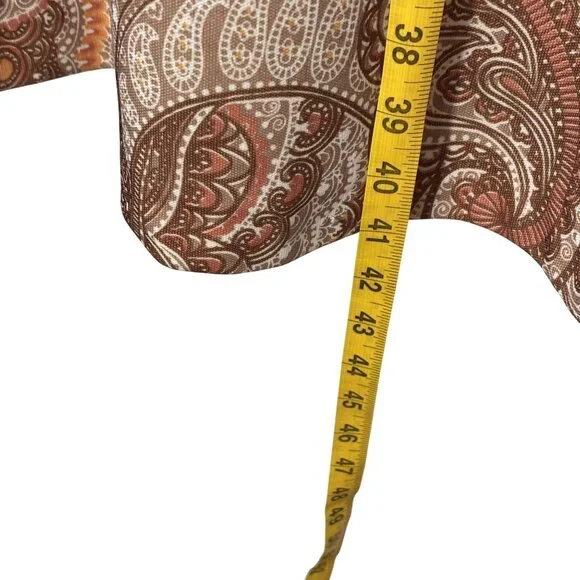 Vintage Walden Classics Paisley 3/4 - Long Sleeve Cowl Neck Dress Size 14 - Picture 7 of 13